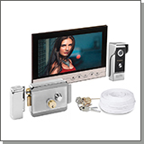 Комплект: цветной видеодомофон Eplutus V90RM и электромеханический замок Anxing Lock-AX042