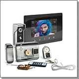 Комплект: цветной видеодомофон EP-7200 и электромеханический замок Anxing Lock – AX066