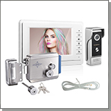 Комплект: цветной видеодомофон EP-7400 и электромеханический замок Anxing Lock – AX091