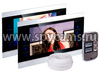 Комплект цветной видеодомофон на 2 квартиры: 2 монитора HDcom S-104 и вызывная панель JSB-V082