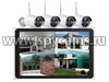 Беспроводной комплект наблюдения с облаком и репитером на 4 камеры для улицы с планшетом 10" «Kvadro Vision Cloud Monitor-02-4» с распознаванием лиц